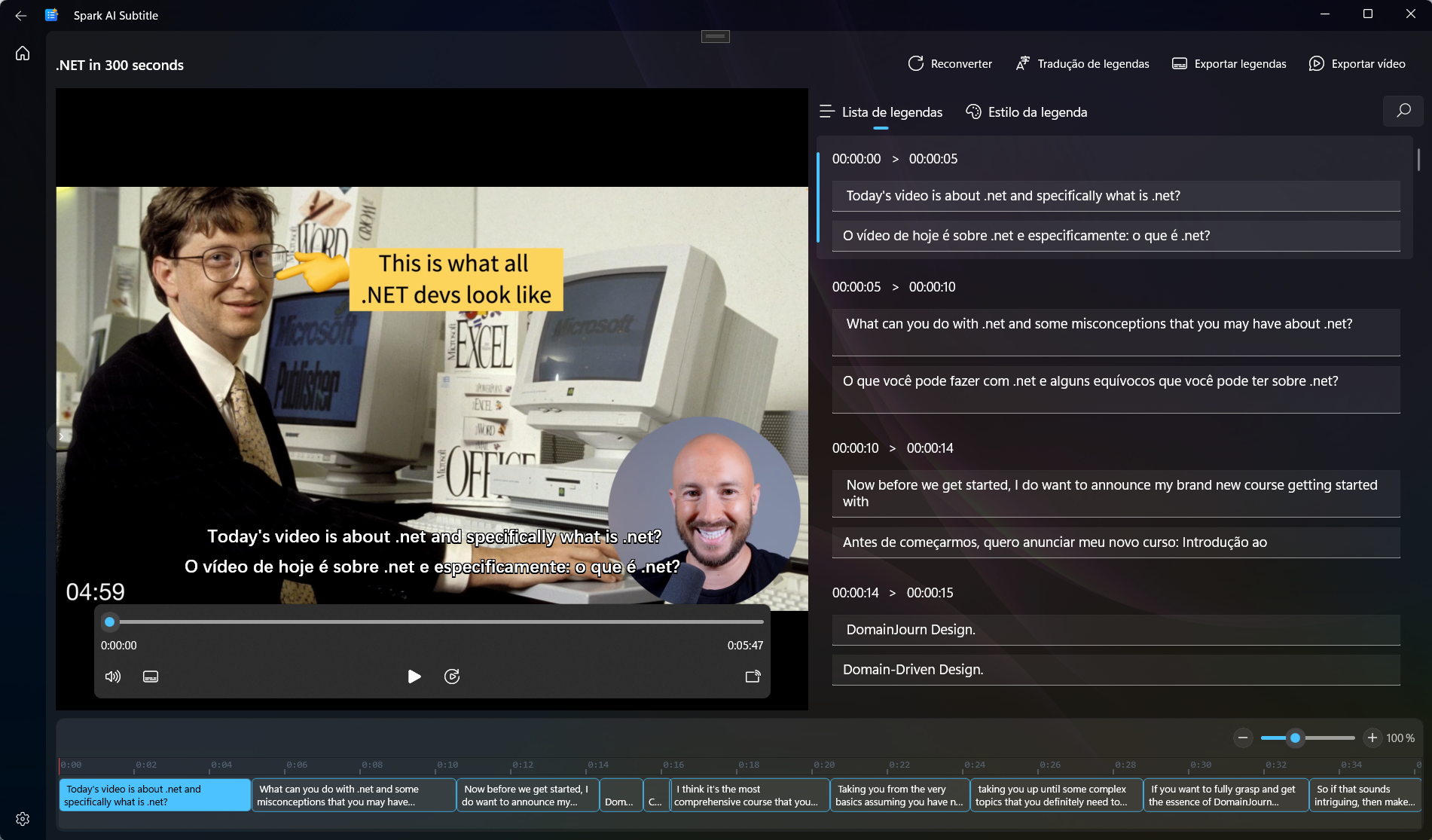 Casos de uso do Spark AI Subtitle